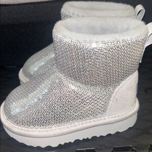 UGG Silver and White Boots